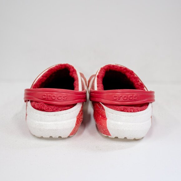 Crocs Kids Classic Holiday Lined Clogs Candy Cane Size Juniors 4 - Picture 4 of 9
